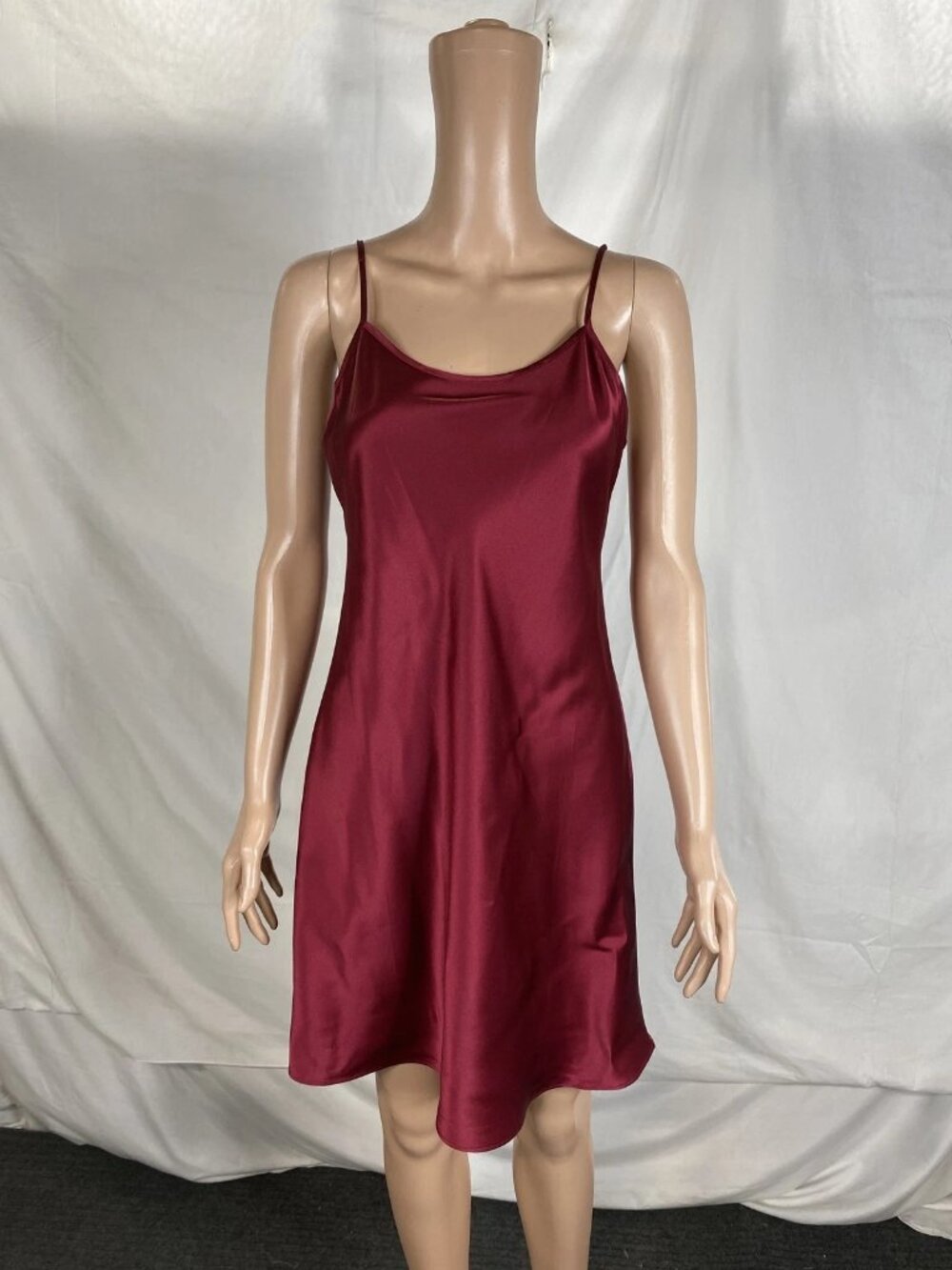 Lilysilk Womens Feminine Silk Chemise Camisole Nightgown Size S Claret Red
